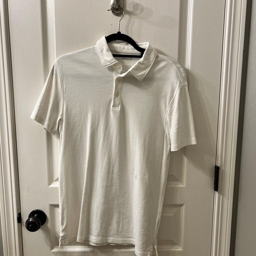 Apt. 9 White Polo Shirt Soft Cotton Blend